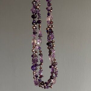 Elegant Purple Amythest Necklace